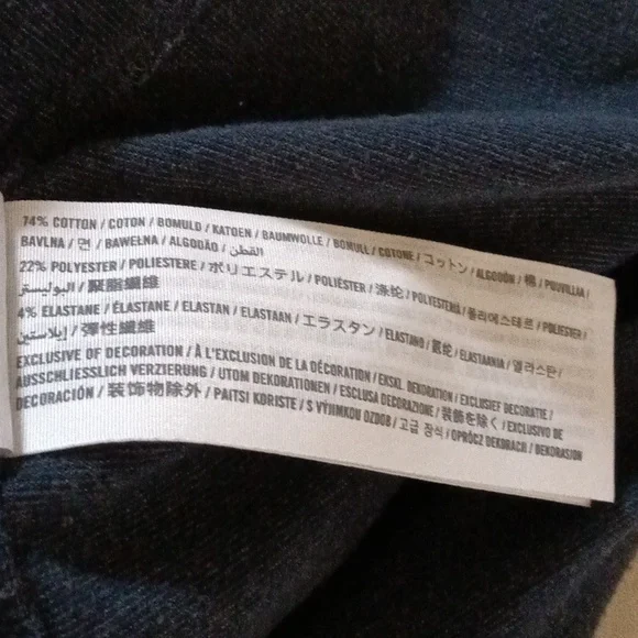 Abercrombie Dark Blue Quarter-Zip Shirt. - Picture 10 of 10